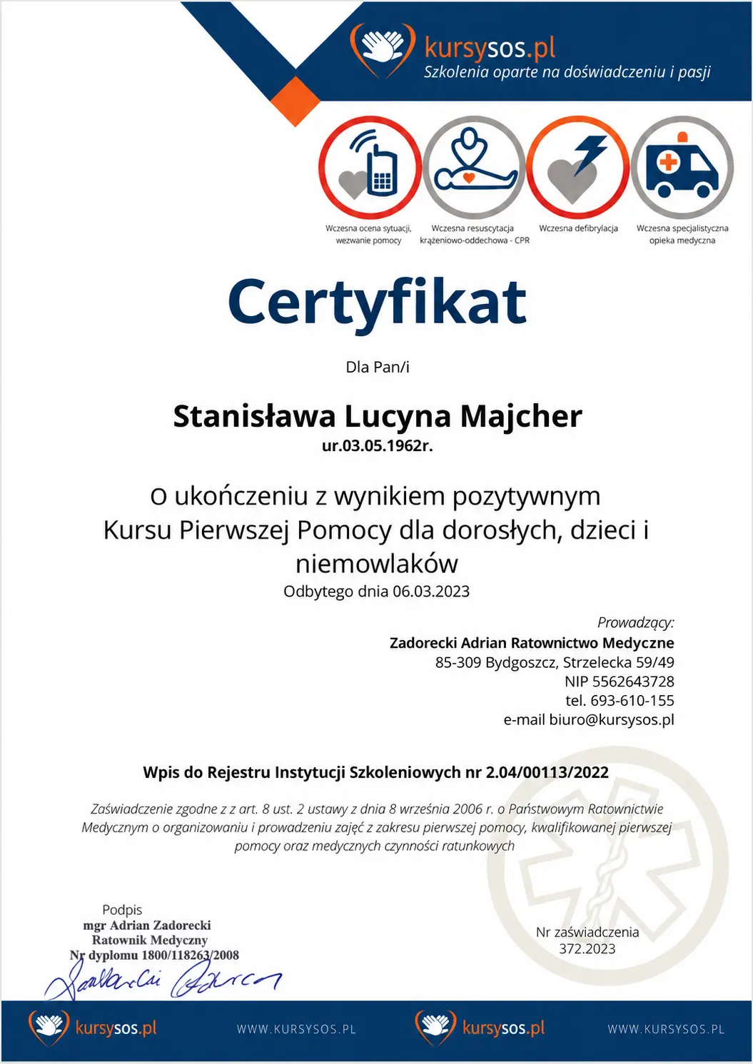 certyfikat lucyna mejcher 4